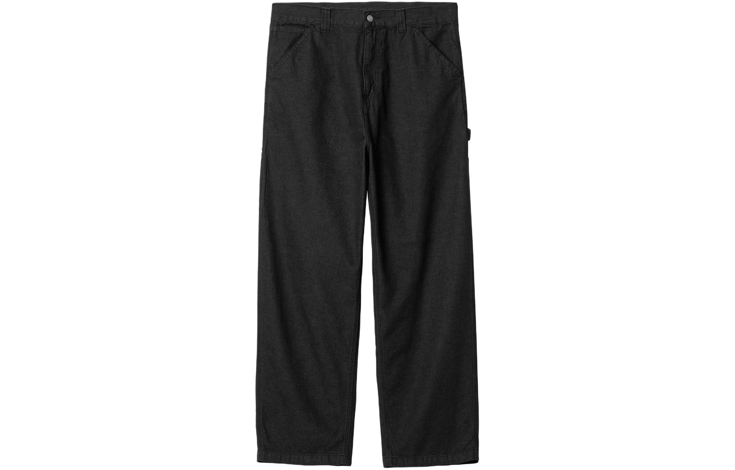 Order Carhartt WIP OG Single Knee Pant Hitam Seluar Jeans Potongan Lurus Santai. I033338-89-06