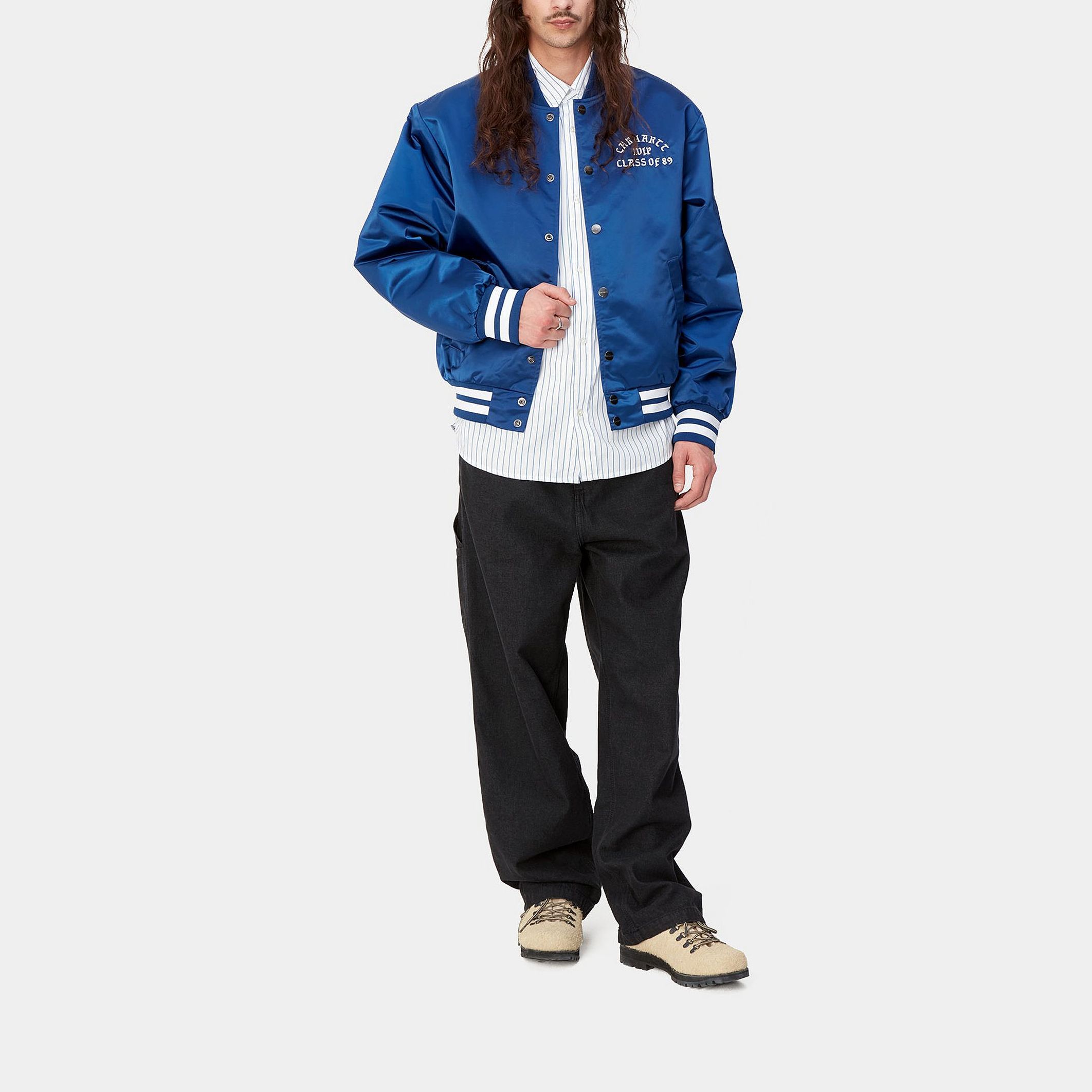 Shop Carhartt WIP OG Single Knee Pant Hitam Seluar Jeans Potongan Lurus Santai. I033338-89-06