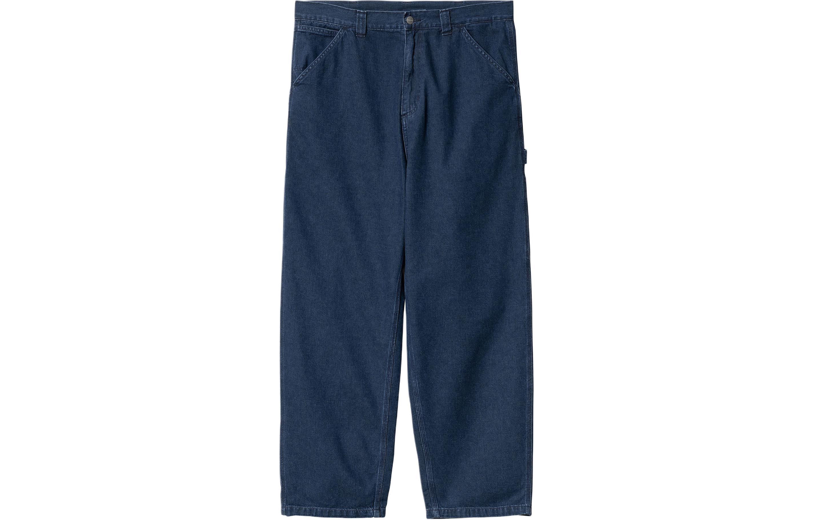 Order Carhartt WIP OG Seluar Denim Potongan Longgar Lutut Tunggal Biru Gelap Lelaki. I033338-01-06