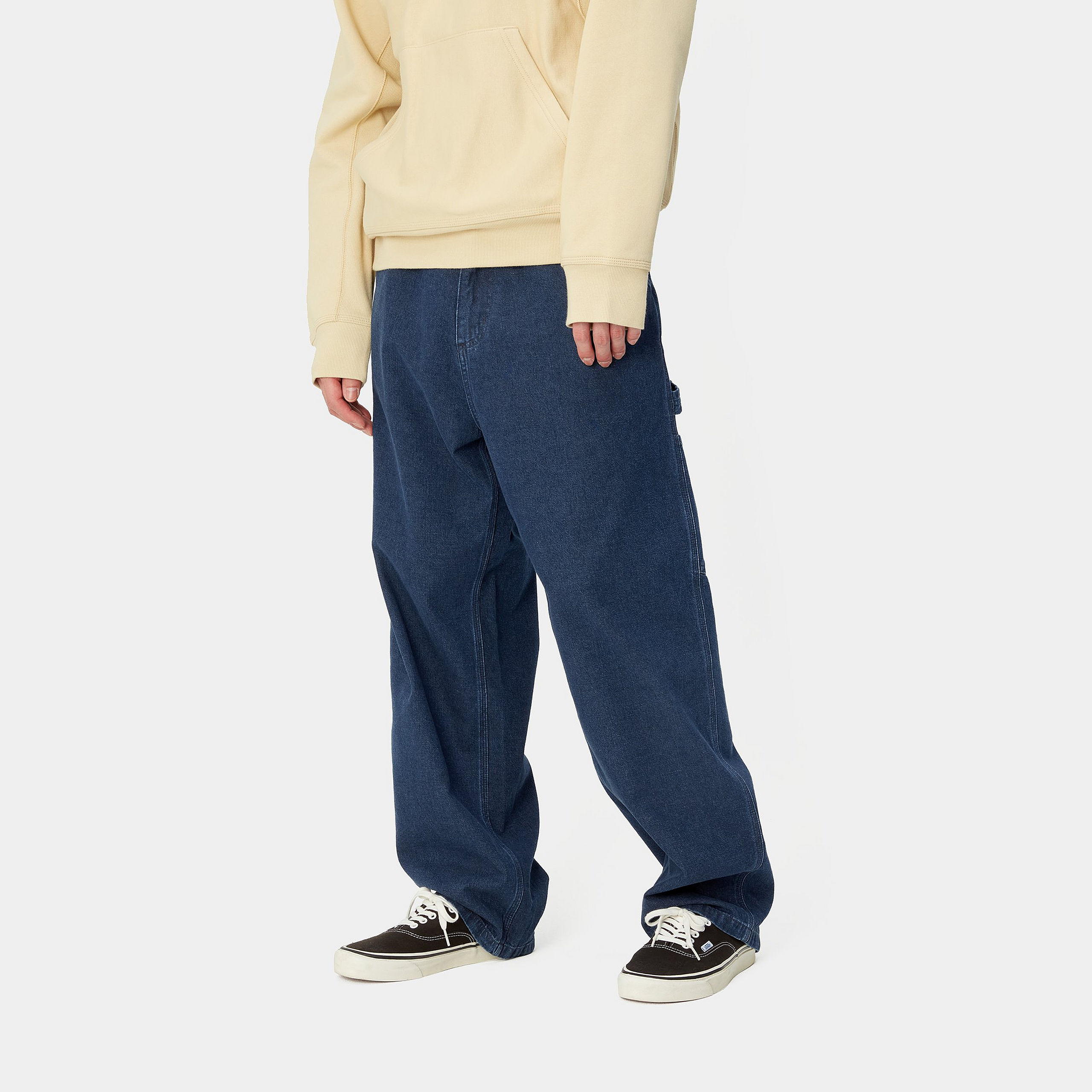 Purchase Carhartt WIP OG Seluar Denim Potongan Longgar Lutut Tunggal Biru Gelap Lelaki. I033338-01-06