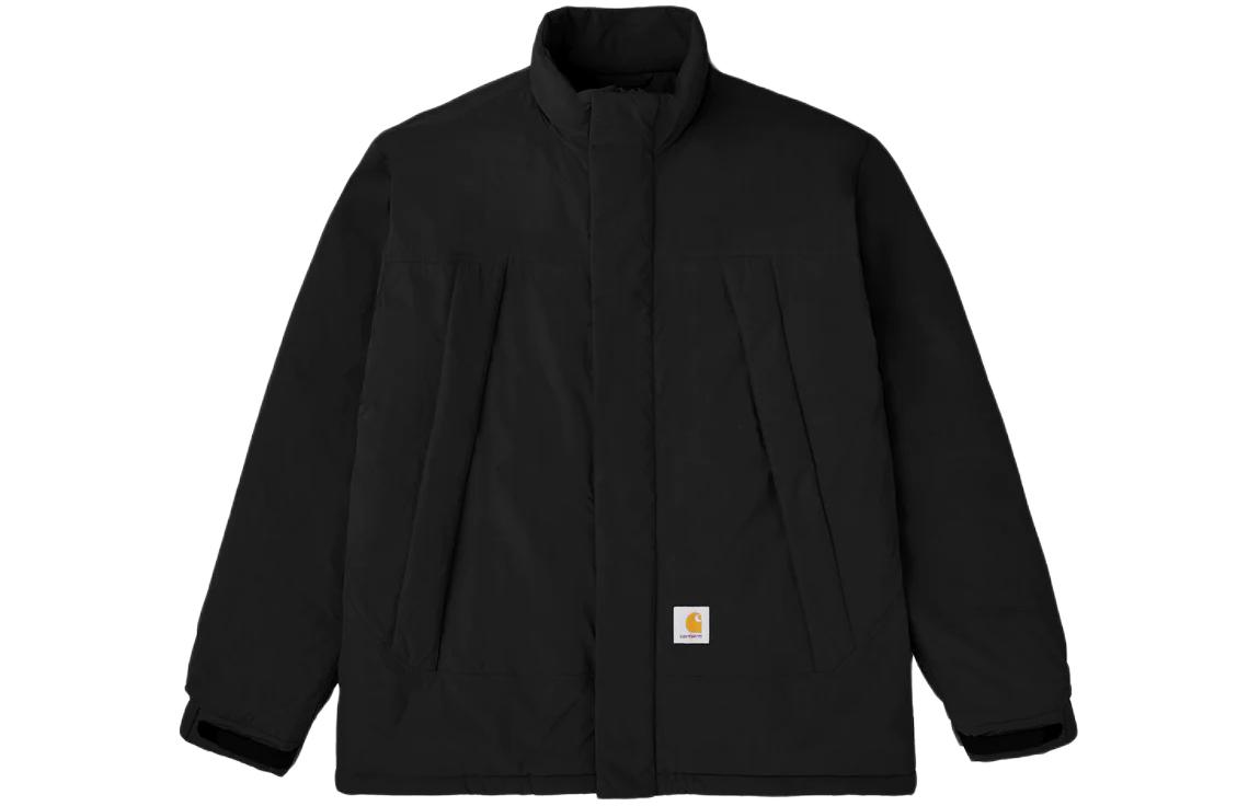 Carhartt WIP Olwen Solid Black Stand Collar Zip Pocket Jacket for Men. A232002-89-XX
