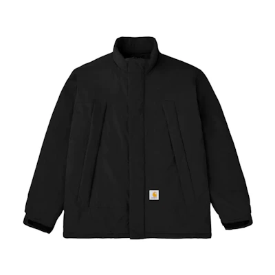 Carhartt WIP Olwen Solid Black Stand Collar Zip Pocket Jacket for Men. A232002-89-XX