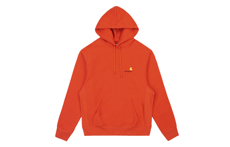 Carhartt WIP Orange Hoodie with Minimal Logo Embroidery CHXSWA182057D-ORX
