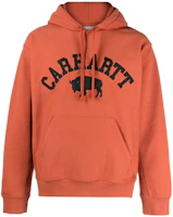 Carhartt WIP Orange Solid Color Embroidered Logo Hoodie I0314091-ER-XX Carhartt WIP Orange Solid Color Embroidered Logo Hoodie I0314091-ER-XX