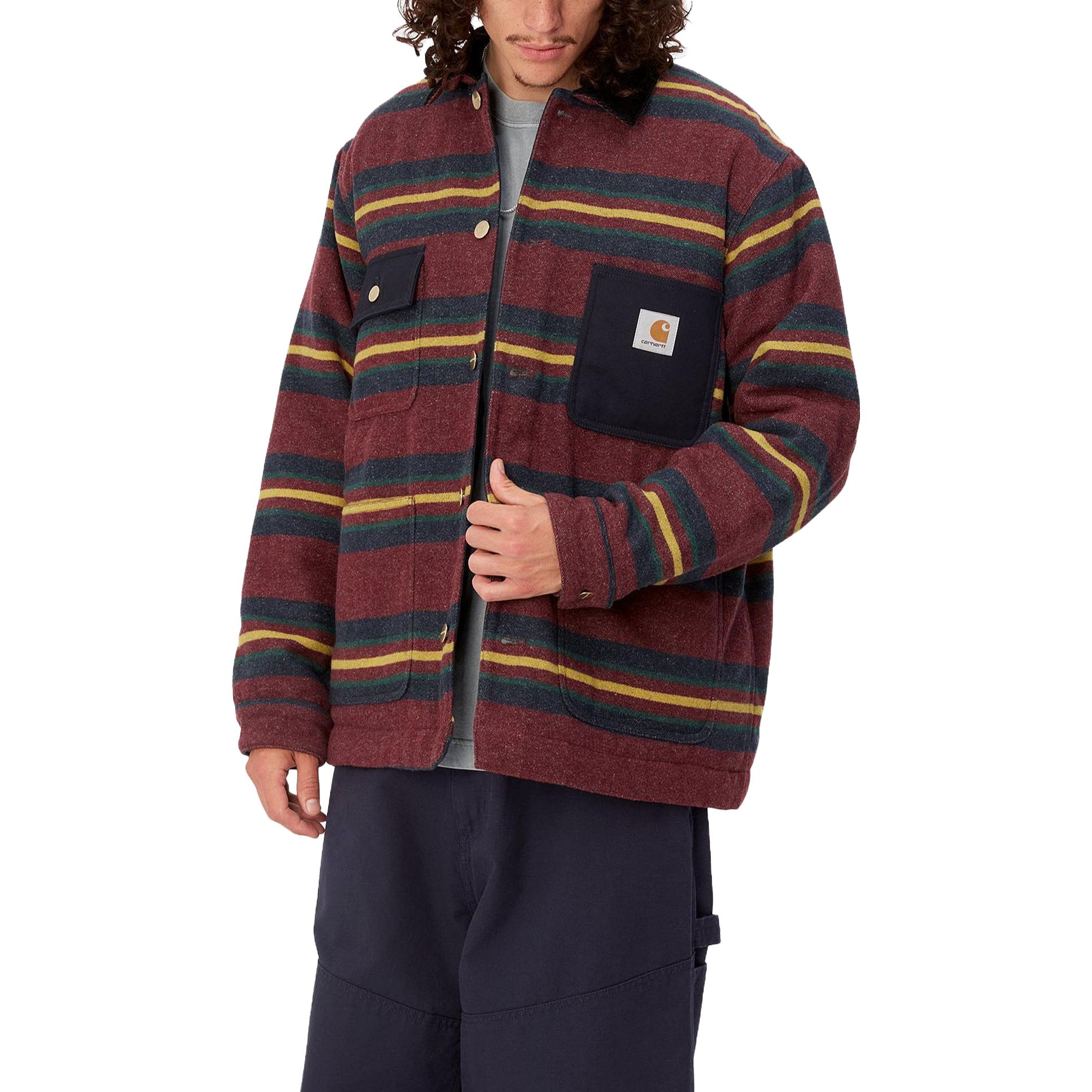Purchase カーハート WIP オレゴン レッド ストライプ ボタンアップ 長袖ジャケット メンズ アウター I032254-1PH-XX
