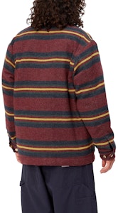 カーハート WIP オレゴン レッド ストライプ ボタンアップ 長袖ジャケット メンズ アウター I032254-1PH-XX Details for カーハート WIP オレゴン レッド ストライプ ボタンアップ 長袖ジャケット メンズ アウター I032254-1PH-XX