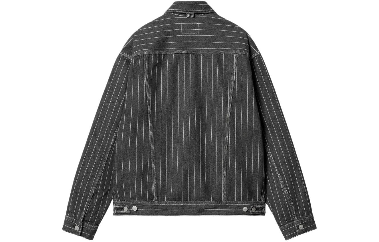Carhartt WIP Orlean Stripe Jacket Black Striped Button-Up Long Sleeve Jacket I033011-1XX-06 圖 3