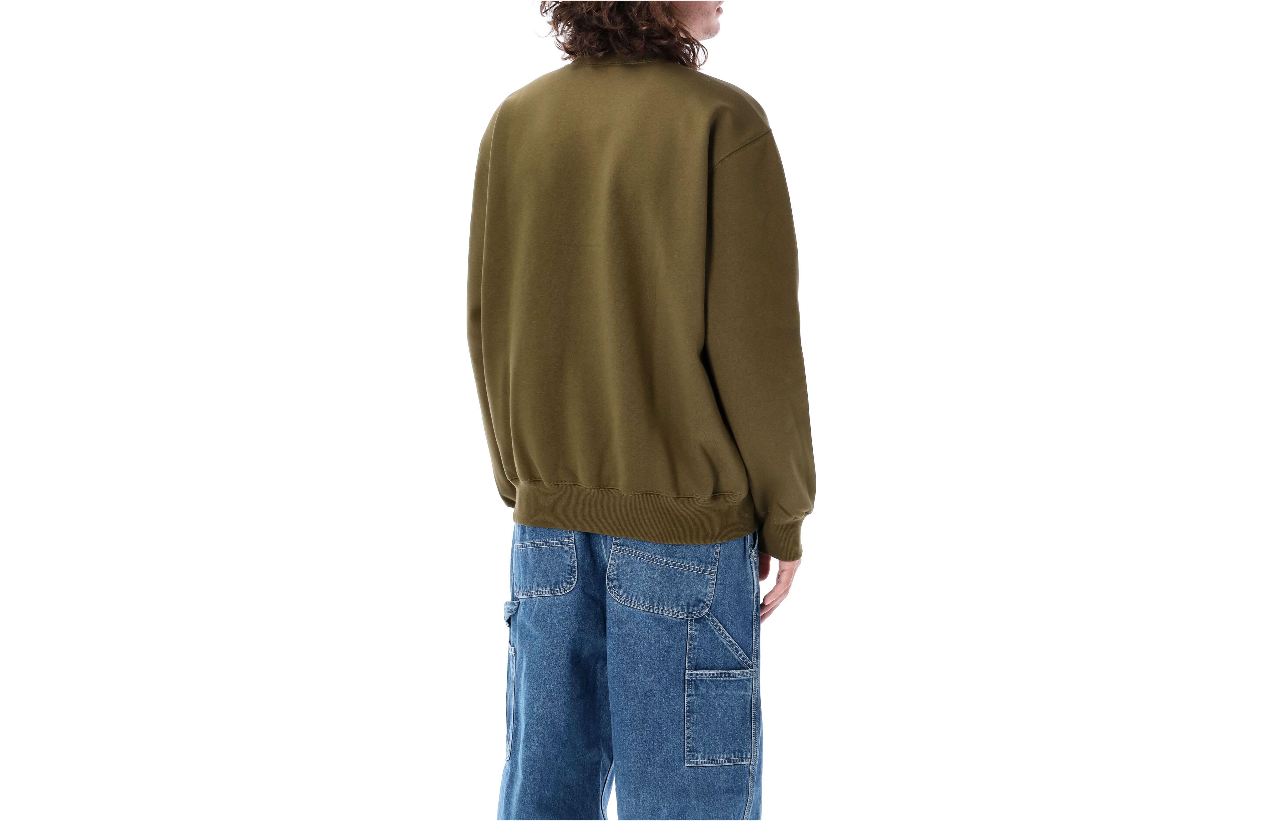 Carhartt WIP Oversized Brown Graphic Crewneck Sweatshirt I030546F1TEXX 圖 3