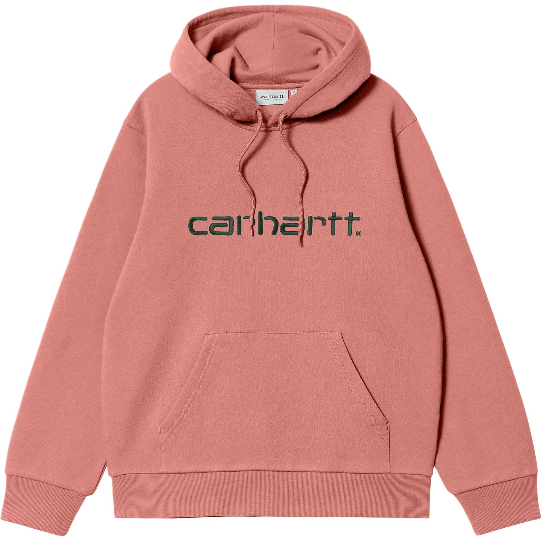 Carhartt WIP Oversized Hooded Sweatshirt in Dark Rose I030547-2DG-XX