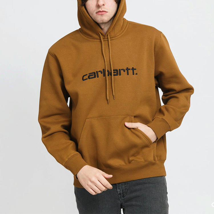 Lookbook Sudadera Extragrande Carhartt WIP con Logo Bordado Marrón. I030230-08W-XX