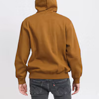 Shop Carhartt WIP Oversized Sweatshirt with Embroidered Logo Brown I030230-08W-XX