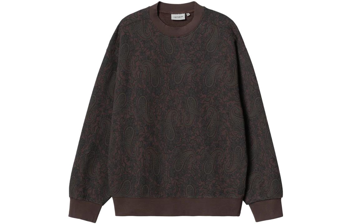Carhartt WIP Paisley Sweatshirt Brown Patterned Crewneck Long Sleeve Top I032431-1U6-XX
