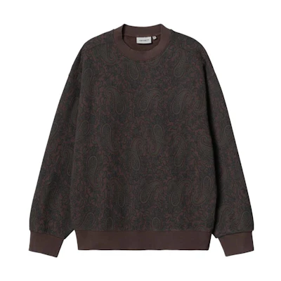 Carhartt WIP Paisley Sweatshirt Brown Patterned Crewneck Long Sleeve Top I032431-1U6-XX