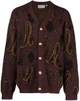 Carhartt WIP Patterned V-Neck Button-Up Knit Sweater Burgundy - . I032351-1UL-XX Carhartt WIP Patterned V-Neck Button-Up Knit Sweater Burgundy - . I032351-1UL-XX