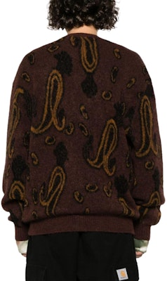 Carhartt WIP Patterned V-Neck Button-Up Knit Sweater Burgundy - . I032351-1UL-XX Shop Carhartt WIP Patterned V-Neck Button-Up Knit Sweater Burgundy - . I032351-1UL-XX