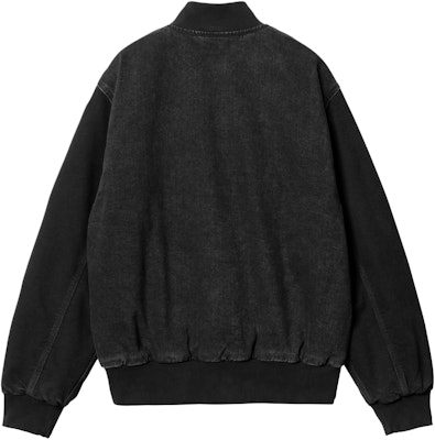 Carhartt WIP Paxon Bomber Hitam Jacket dengan Bordir Logo dan Detail Resleting. I033273-00E-06 Lookbook Carhartt WIP Paxon Bomber Hitam Jacket dengan Bordir Logo dan Detail Resleting. I033273-00E-06