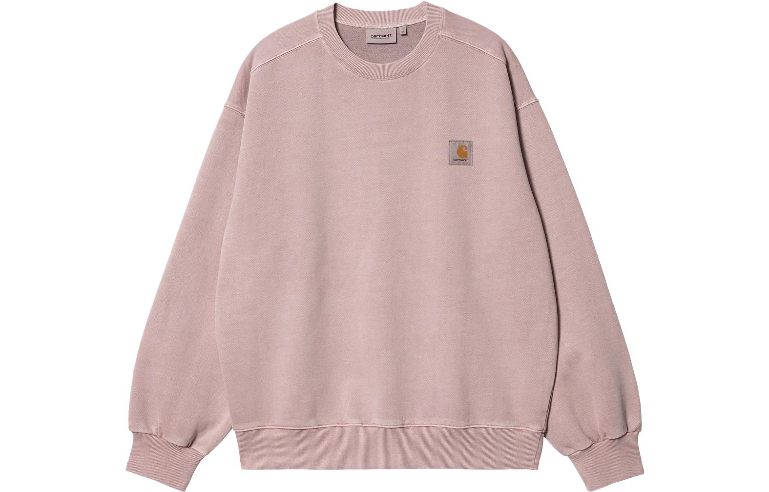 Carhartt WIP Pink Crewneck Logo Long-Sleeve Sweatshirt I0295221-NJ-GD