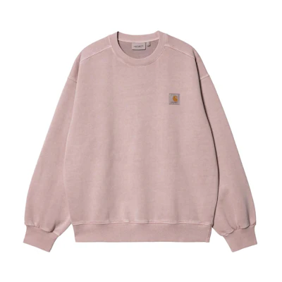 Carhartt WIP Pink Crewneck Logo Long-Sleeve Sweatshirt I0295221-NJ-GD
