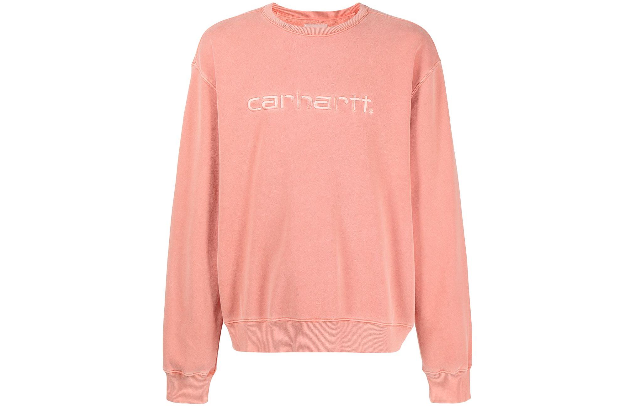 Carhartt WIP Pink Logo Crewneck Sweatshirt for Men A202007Apricot