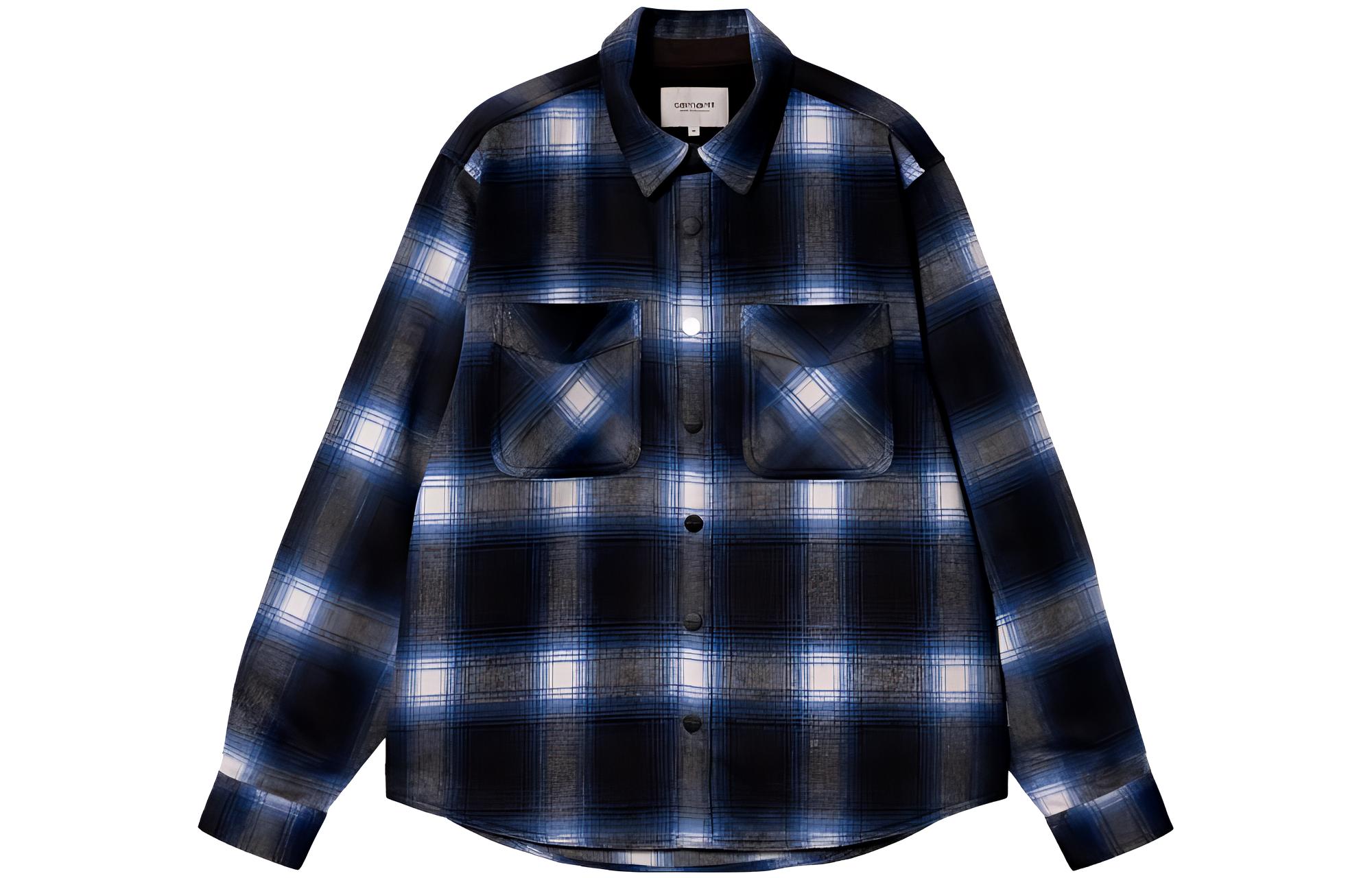Carhartt WIP Plaid Button-Up Shirt Jacket Blue I032209-1PO-XX