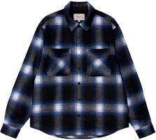Carhartt WIP Plaid Button-Up Shirt Jacket Blue I032209-1PO-XX Carhartt WIP Plaid Button-Up Shirt Jacket Blue I032209-1PO-XX