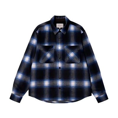Carhartt WIP Plaid Button-Up Shirt Jacket Blue I032209-1PO-XX