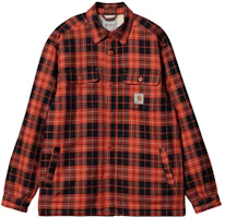 Carhartt WIP Plaid Print Logo Patch Button-Up Jacket Shirt Multicolor L030789-12S-XX Carhartt WIP Plaid Print Logo Patch Button-Up Jacket Shirt Multicolor L030789-12S-XX