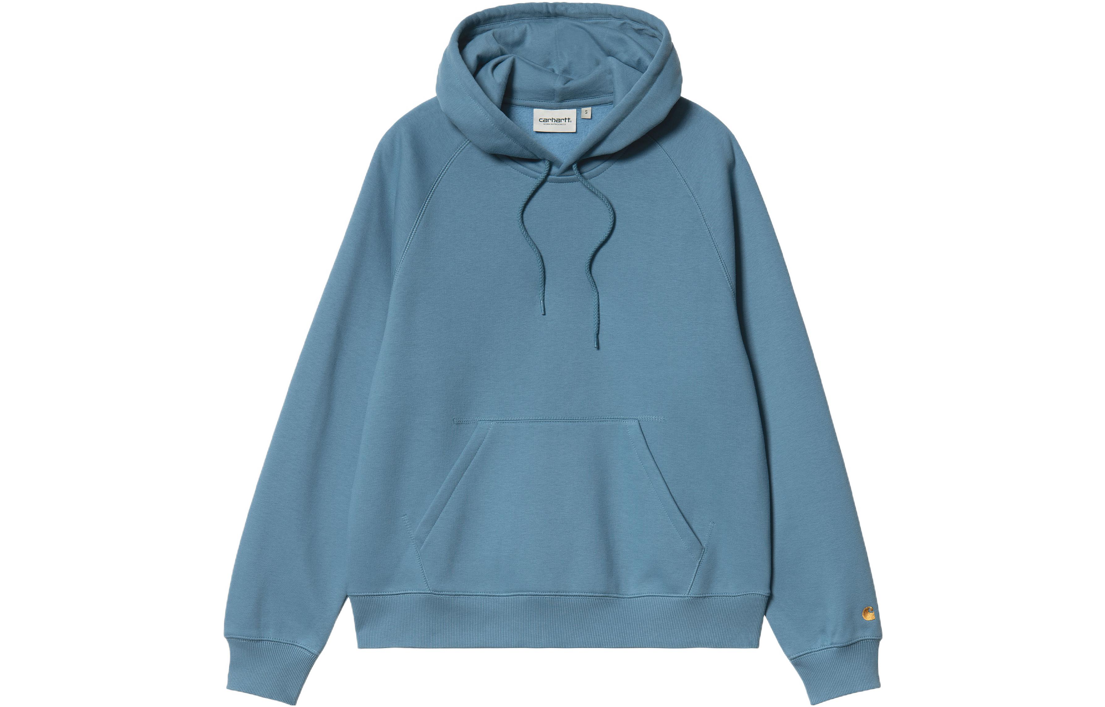 Carhartt WIP Plain Blue Hoodie Long Sleeve Casual Sweatshirt I028392-0O6-XX