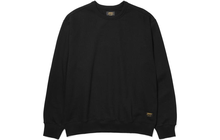 Carhartt WIP Plain Crewneck Pullover Sweatshirt Men’s Black CHXSWA212033H-BKX