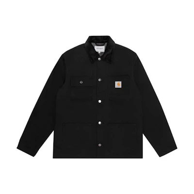 Carhartt WIP Plain Logo Collared Long-Sleeve Loose Jacket Black () CHXJKI028425F-BKX
