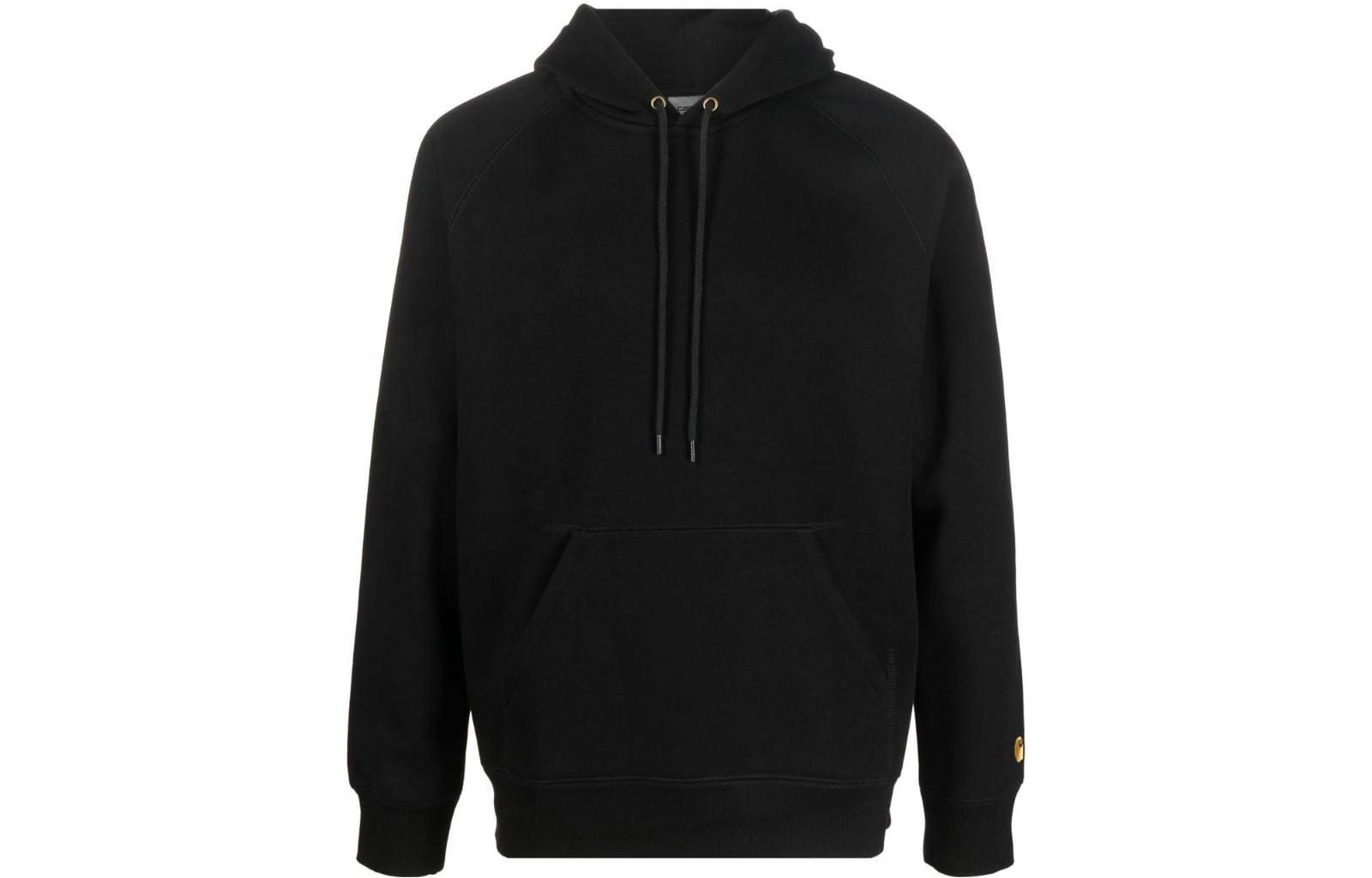 Carhartt WIP Plain Logo Embroidered Pullover Hoodie Black () I02638403BLACK
