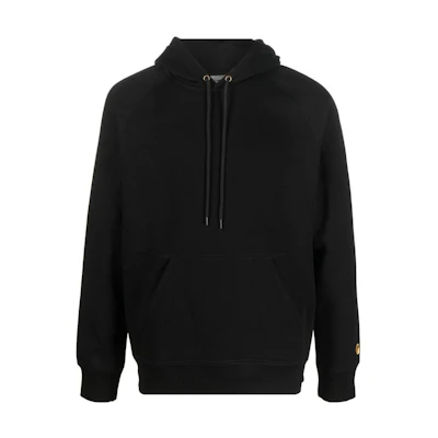 Carhartt WIP Plain Logo Embroidered Pullover Hoodie Black () I02638403BLACK