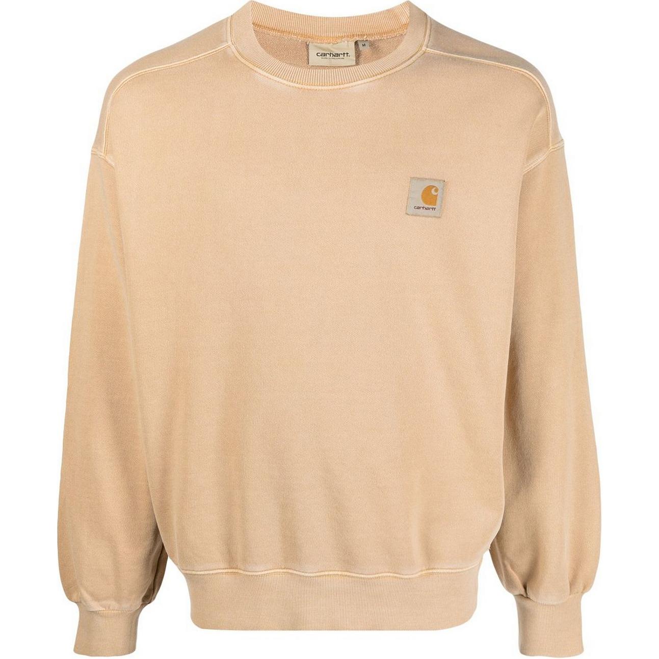 Carhartt WIP Plain Patch Crewneck Long-Sleeve Sweatshirt Beige () I029957-07E-GD