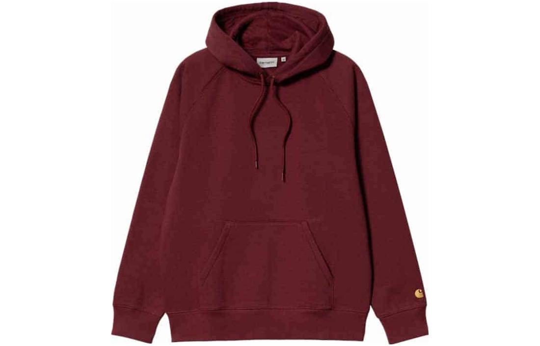 Carhartt WIP Plain Red Hoodie Unisex Long Sleeve I026384-11G-XX