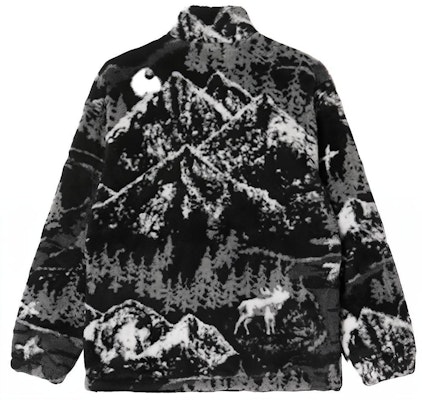 Carhartt WIP Plains Liner 黑色抓绒外套 拉链长袖夹克外套 I029457-0HG-XX Lookbook Carhartt WIP Plains Liner 黑色抓绒外套 拉链长袖夹克外套 I029457-0HG-XX