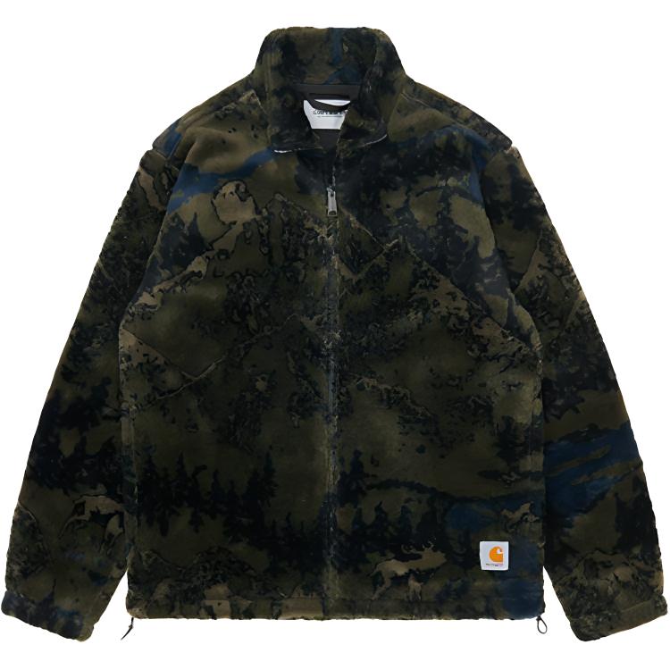 Carhartt WIP Plains Liner Logo Camo Stand Collar Jacket Green () I029457-0HH-XX