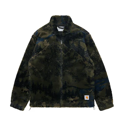 Carhartt WIP Plains Liner Logo Camo Stand Collar Jacket Green () I029457-0HH-XX