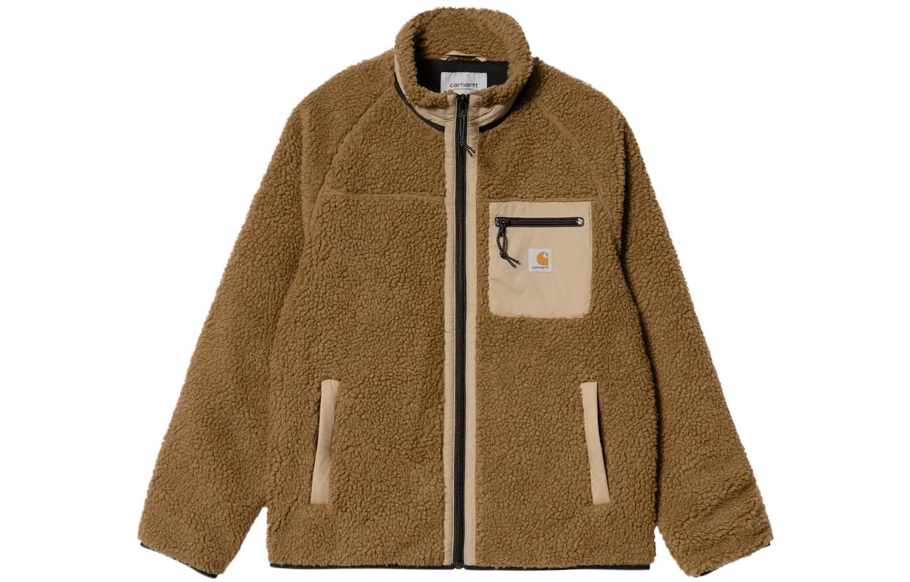 Carhartt WIP Prentis Liner Brown Jacket with Logo Chest Pocket for Men I025120-0LY-XX