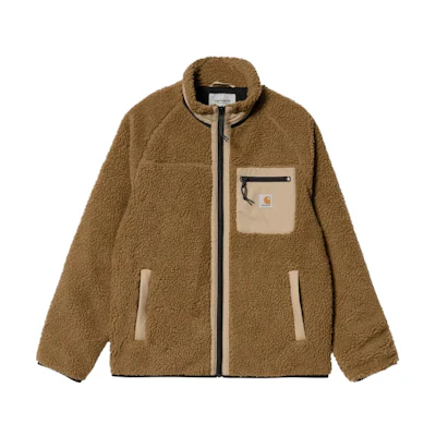 Carhartt WIP Prentis Liner Brown Jacket with Logo Chest Pocket for Men I025120-0LY-XX