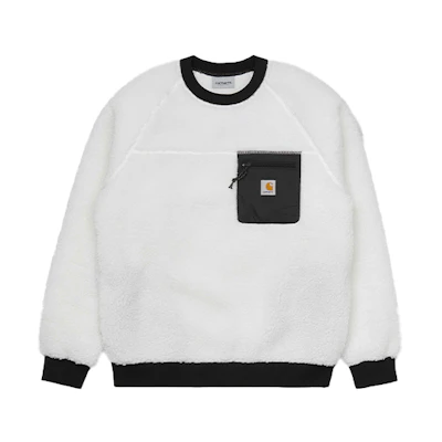 Carhartt WIP Prentis Sweatshirt White with Pocket Logo Pullover I028131-D6-00
