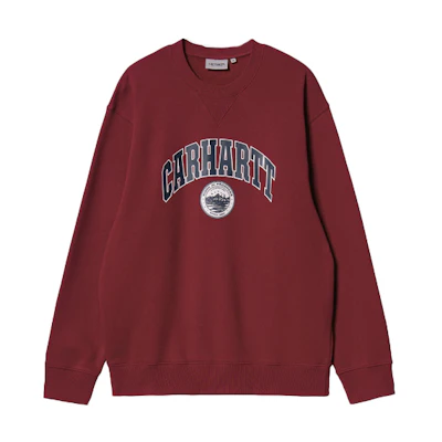 Carhartt WIP Printed Crewneck Sweatshirt Burgundy - I029510-0EU-XX