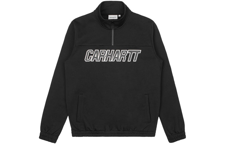 Carhartt WIP Printed Fleece Mock Neck Sweatshirt Black CHXJKA192021D-BKX