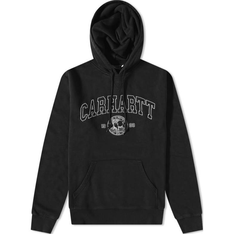 Carhartt WIP Pullover Hoodie Black with Logo Print Design I031798-0D2-XX