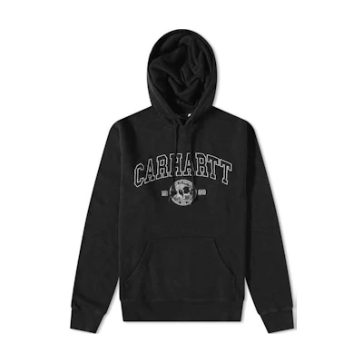 Carhartt WIP Pullover Hoodie Black with Logo Print Design I031798-0D2-XX
