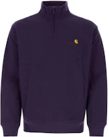 Carhartt WIP Purple Half-Zip High-Neck Pullover Sweatshirt I027014-1N8-XX Carhartt WIP Purple Half-Zip High-Neck Pullover Sweatshirt I027014-1N8-XX