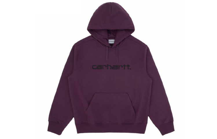 Carhartt WIP Purple Hoodie with Embroidered Logo CHXSWI027093D-PPX
