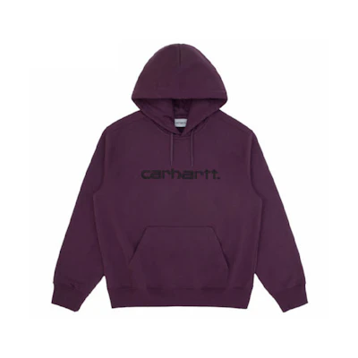 Carhartt WIP Purple Hoodie with Embroidered Logo CHXSWI027093D-PPX