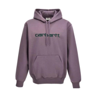 Carhartt WIP Purple Hoodie with Letter Print Design I030547-1TF-XX