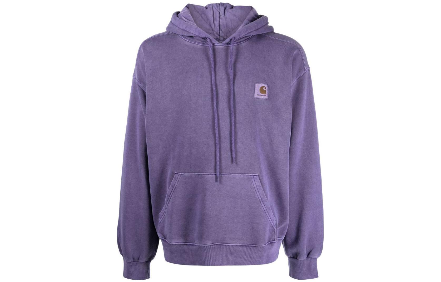 Carhartt WIP Purple Hoodie with Solid Logo Patch I029963RAZZNIC