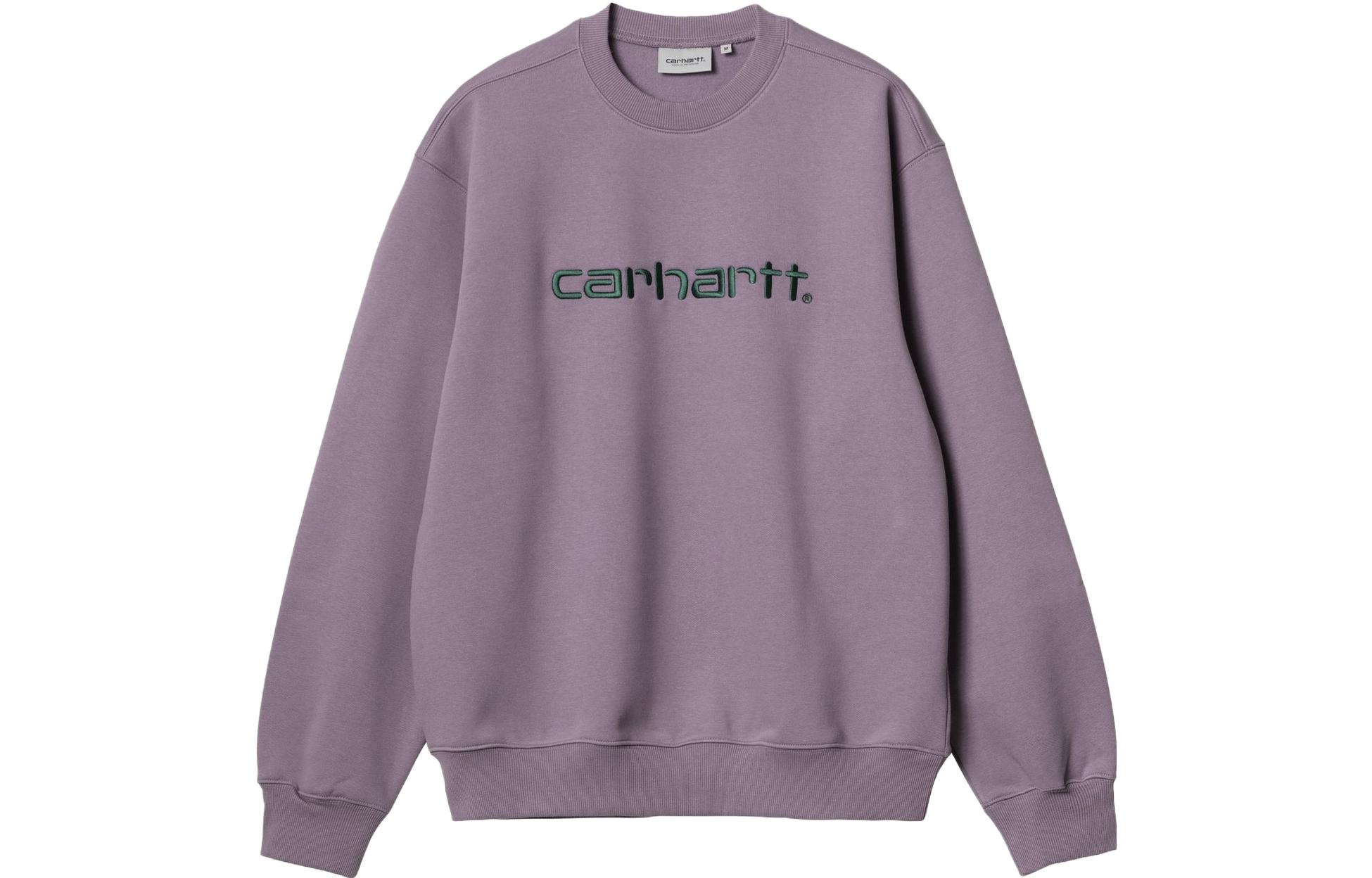 Carhartt WIP Purple Letter Crewneck Pullover Sweatshirt Long Sleeve I030546-1TF-XX